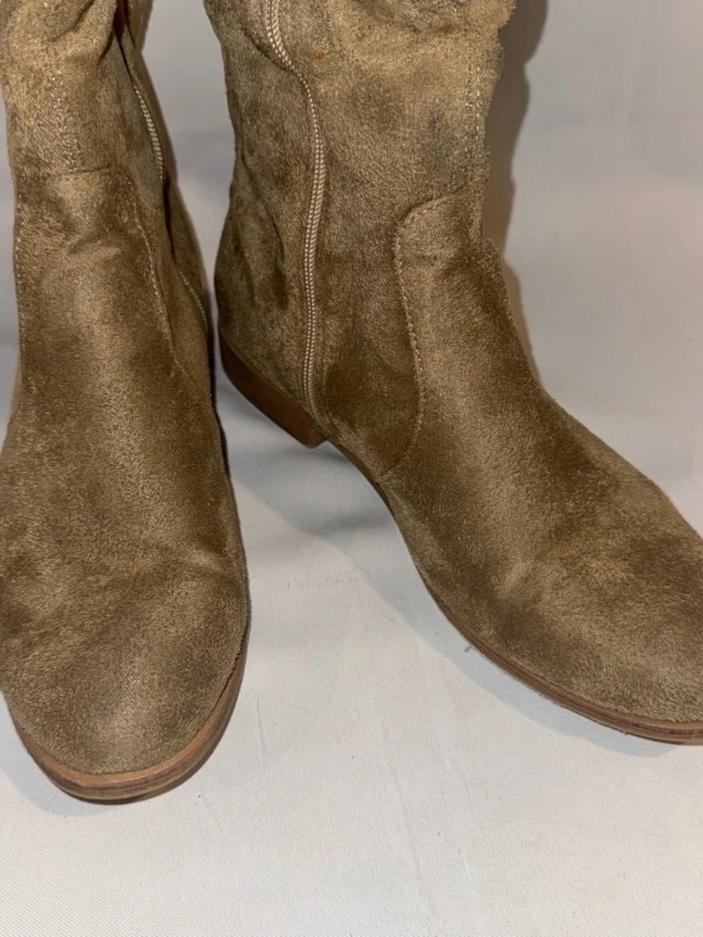 Journee Collection Jezebel Over-the-Knee Suede Wedge Boots with Box – Size 10